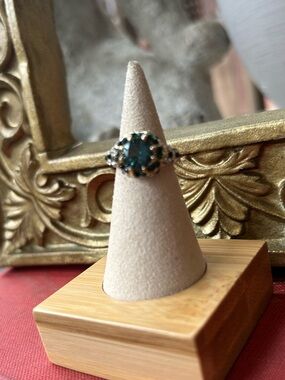 & Other Stories Teal Crystal Cluster Ring